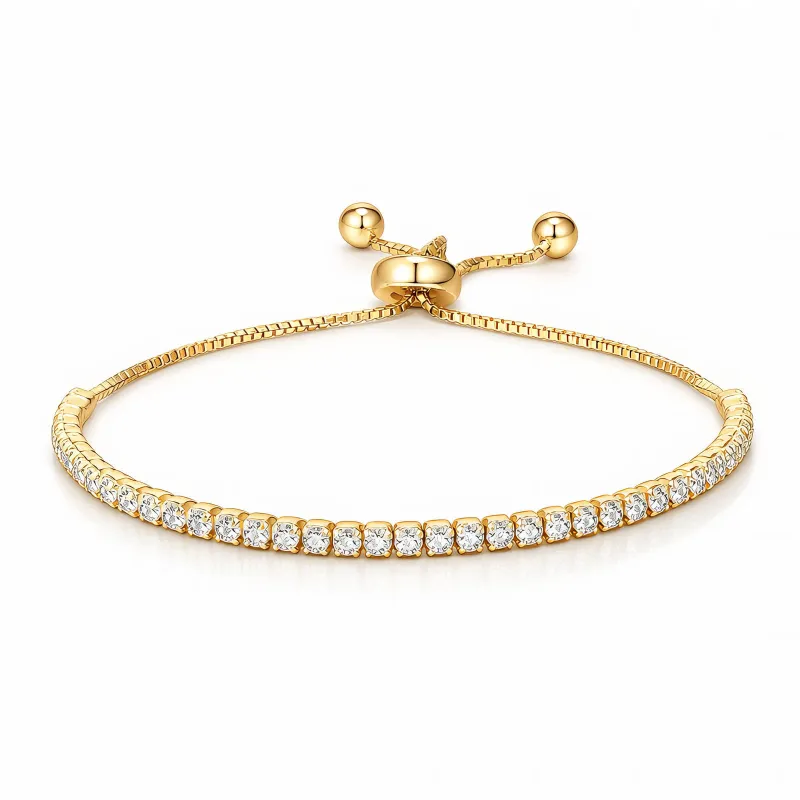 Eternal Sparkle 18K Gold Plated Adjustable Tennis Bracelet 1